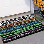14 HG. In This House We Believe One Man-Doormat Doormat mockup 11