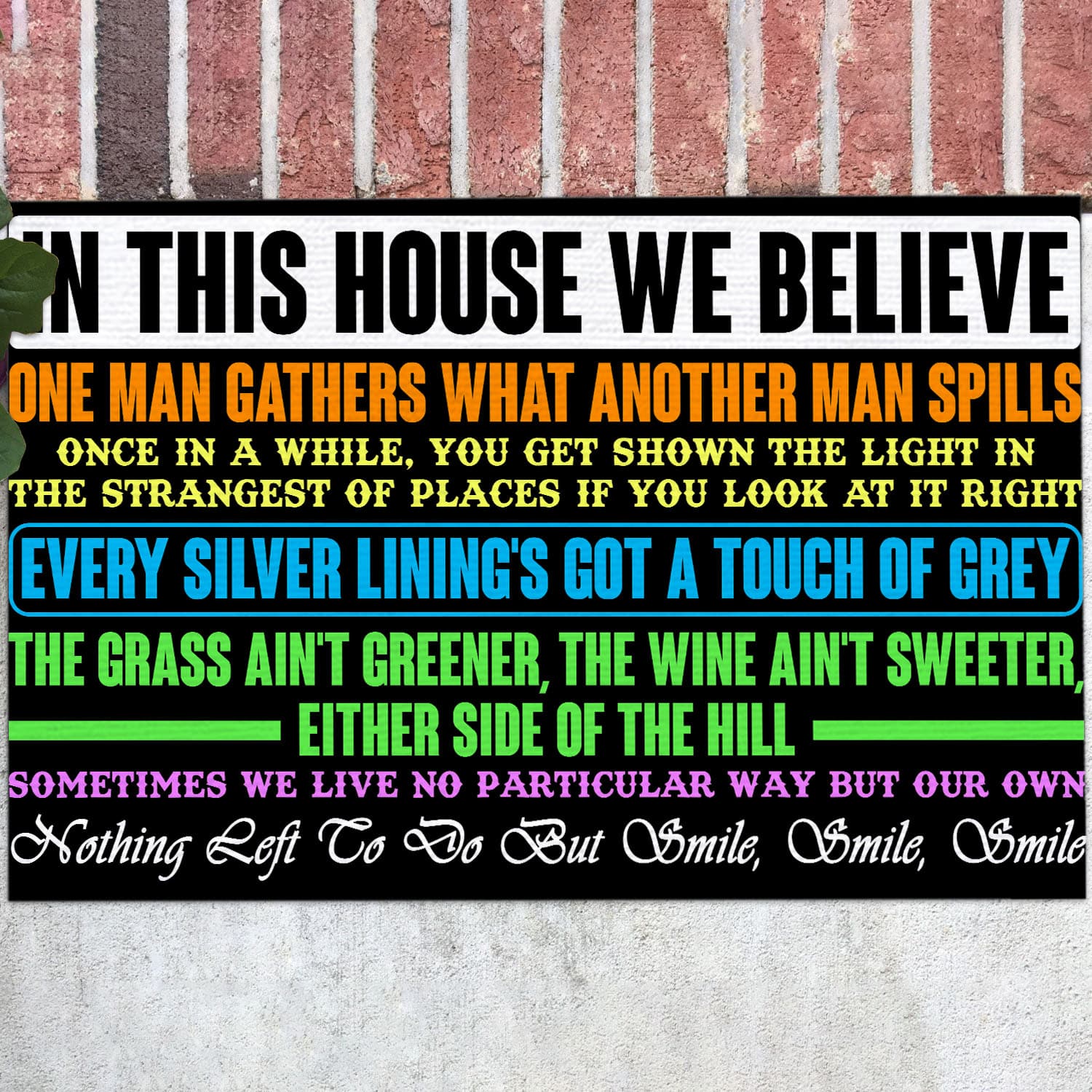14 HG. In This House We Believe One Man-Doormat Doormat Mockup 12