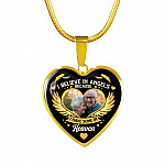 I Believe in Angels Because I Have Some in Heaven Personalized Photo Heart Pendant Necklace
