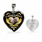 I Believe in Angels Because I Have Some in Heaven Personalized Photo Heart Pendant Necklace
