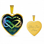 It's Okay If The Only Thing You Do Today Is Breathe Your Life Matters Heart Pendant Necklace - Suicide Awareness Gift It's Okay If The Only Thing You Do Today Is Breathe Your Life Matters Heart Pendant Necklace - Suicide Awareness Gift