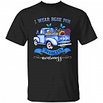 I Wear Blue For Diabet Shirt, Black, Unisex T-Shirt