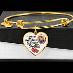 Personalized Photo Always My Daughter Forever My Friend Heart Pendant Necklace