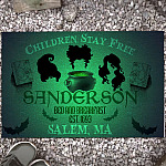 Halloween Sanderson Bed and Breakfast Children Stay Free Indoor Outdoor Doormat