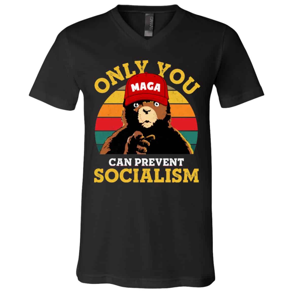 only u t, Black, V-Neck T-Shirt