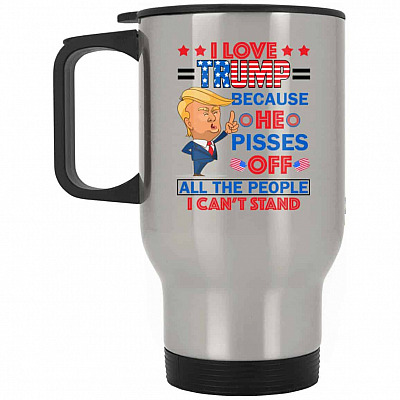 14 oz. Silver Travel Mug