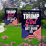 8KNG. trump girl 2024 - 30x40 Garden Flag Mockup 2 Side-1