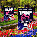 8KNG. trump girl 2024 - 30x40 Garden Flag Mockup 2 Side-2