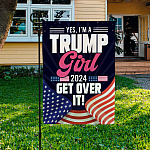 8KNG. trump girl 2024 - 30x40 Garden Flag Mockup 3