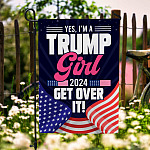 8KNG. trump girl 2024 - 30x40 Garden Flag Mockup 6