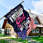 8KNG. trump girl 2024 - 30x40 House Flag Mockup 5
