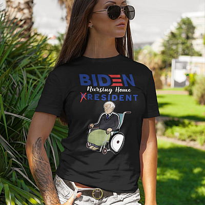 Alternative view of Joe Biden Nursing Home Resident T-Shirt - Funny Joe Biden Shirt