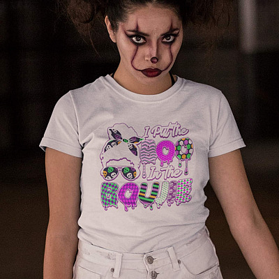 Alternative view of I Put the Boo in Boujie T-Shirt - V-Neck Tee - Funny Halloween Shirts for Women