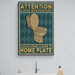 Attention Players With Short Bats Please Stand Closer To Home Plate Wrapped Framed Canvas Prints - Unframed Poster - Home Decor Wall Art
