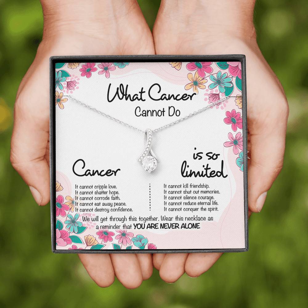 Cancer Survivor What Cancer Cannot Do Alluring Beauty Necklace - Cancer Awareness Necklace - Recovery Gifts