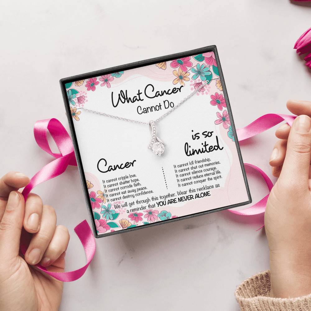 Cancer Survivor What Cancer Cannot Do Alluring Beauty Necklace - Cancer Awareness Necklace - Recovery Gifts