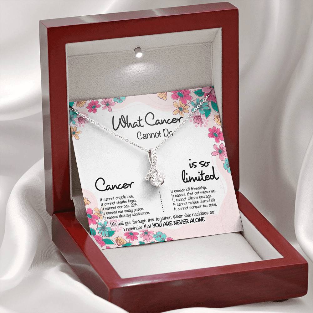 Cancer Survivor What Cancer Cannot Do Alluring Beauty Necklace - Cancer Awareness Necklace - Recovery Gifts