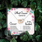 Cancer Survivor What Cancer Cannot Do Interlocking Hearts Pendant Necklace - Cancer Awareness Recovery Gifts
