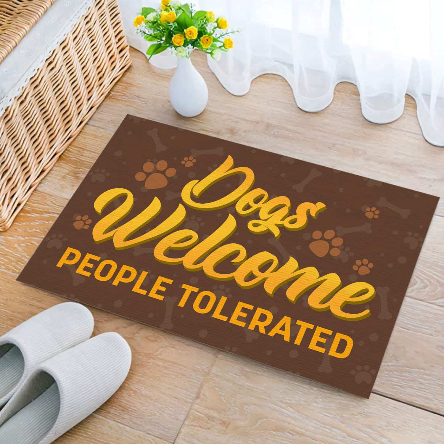 6BN. Dogs Welcome Doormat mockup 2