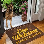 6BN. Dogs Welcome German Shepherd Doormat Mockup