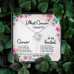 Cancer Survivor What Cancer Cannot Do Love Knot Necklace - Cancer Awareness Necklace - Recovery Gifts