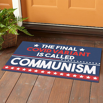 Alternative view of The Final Covid Variant Is Called Communism Funny Indoor Outdoor Doormat