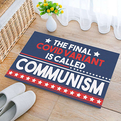 The Final Covid Variant Is Called Communism Funny Indoor Outdoor Doormat