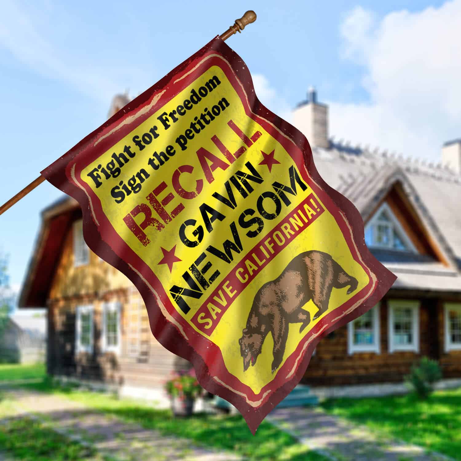 30x40 House Flag Mockup 5