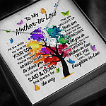 To My Mother In Law All The While My Love For Your Son Has Grown Alluring Beauty Necklace - Mother In Law Wedding Gifts