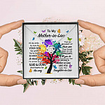 To My Mother In Law All The While My Love For Your Son Has Grown Love Knot Necklace - Mother In Law Wedding Gifts