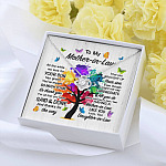 To My Mother In Law All The While My Love For Your Son Has Grown Love Knot Necklace - Mother In Law Wedding Gifts