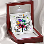 To My Mother In Law All The While My Love For Your Son Has Grown Love Knot Necklace - Mother In Law Wedding Gifts