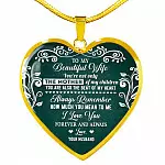 To My Beautiful Wife Always Remember How Much You Mean To Me Heart Pendant Necklace - Gift For Wife - Heart Luxury Necklace (Gold Plated) To My Beautiful Wife Always Remember How Much You Mean To Me Heart Pendant Necklace - Gift For Wife - Heart Luxury Necklace (Gold Plated)