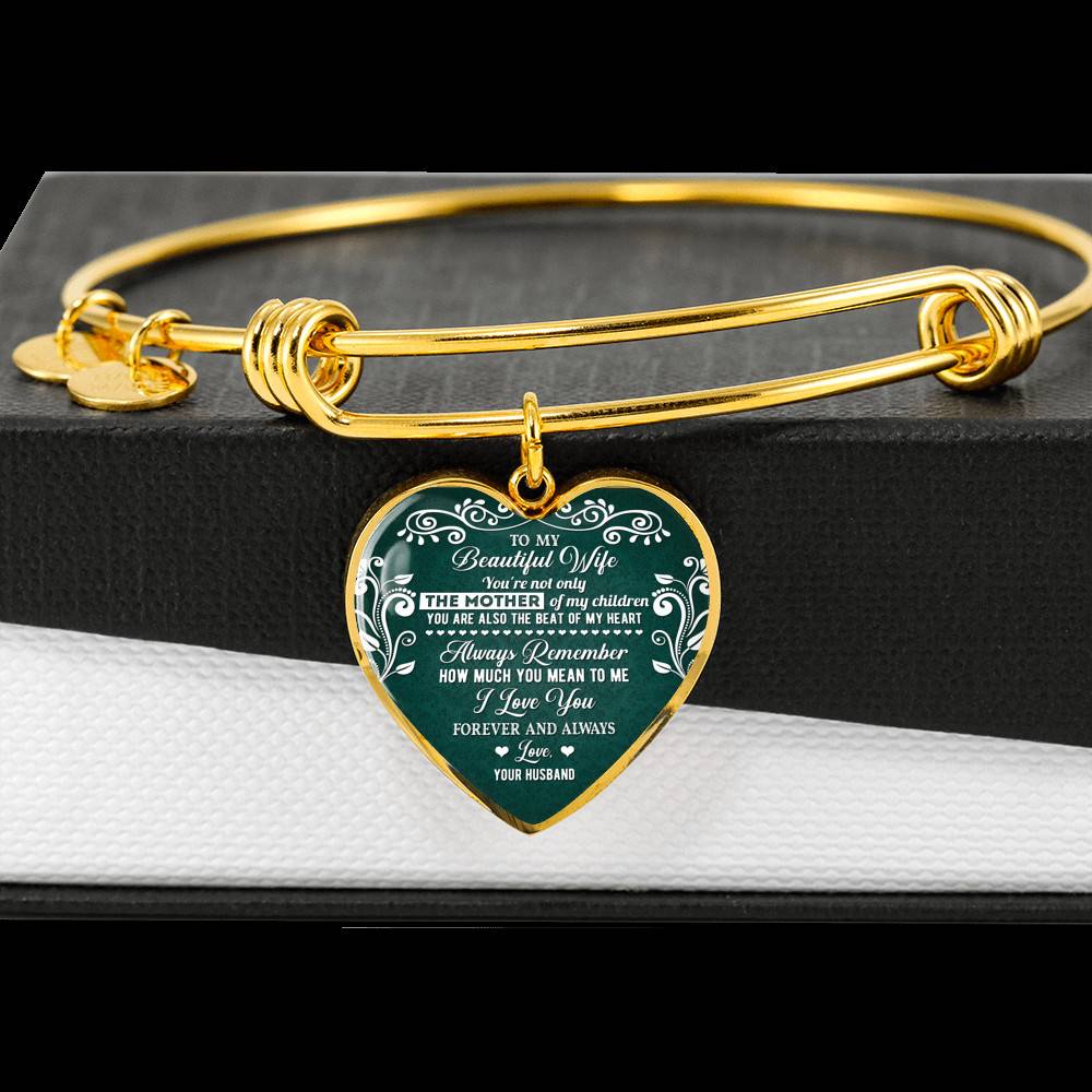 To My Beautiful Wife Always Remember How Much You Mean To Me Heart Pendant Necklace - Gift For Wife To My Beautiful Wife Always Remember How Much You Mean To Me Heart Pendant Necklace - Gift For Wife
