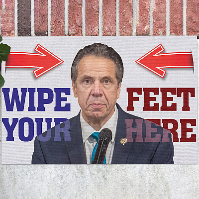 Wipe Your Feet Here Andrew Cuomo Doormat - Outdoor Indoor Doormat
