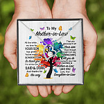 To My Mother In Law All The While My Love For Your Son Has Grown Forever Love Heart Pendant Necklace