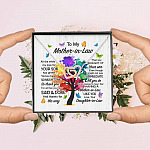 To My Mother In Law All The While My Love For Your Son Has Grown Interlocking Hearts Pendant Necklace