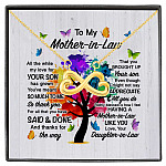 To My Mother In Law All The While My Love For Your Son Has Grown Infinity Heart Pendant Necklace