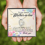 To My Future Mother In Law I Will Love Your Daughter With All Of My Heart From Groom Forever Love Heart Pendant Necklace To My Future Mother In Law I Will Love Your Daughter With All Of My Heart From Groom Forever Love Heart Pendant Necklace