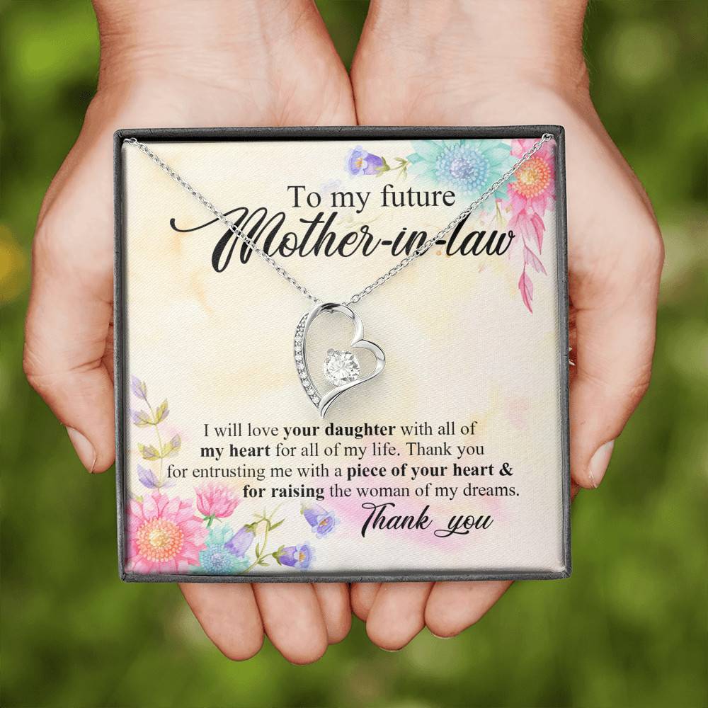 To My Future Mother In Law I Will Love Your Daughter With All Of My Heart From Groom Forever Love Heart Pendant Necklace To My Future Mother In Law I Will Love Your Daughter With All Of My Heart From Groom Forever Love Heart Pendant Necklace