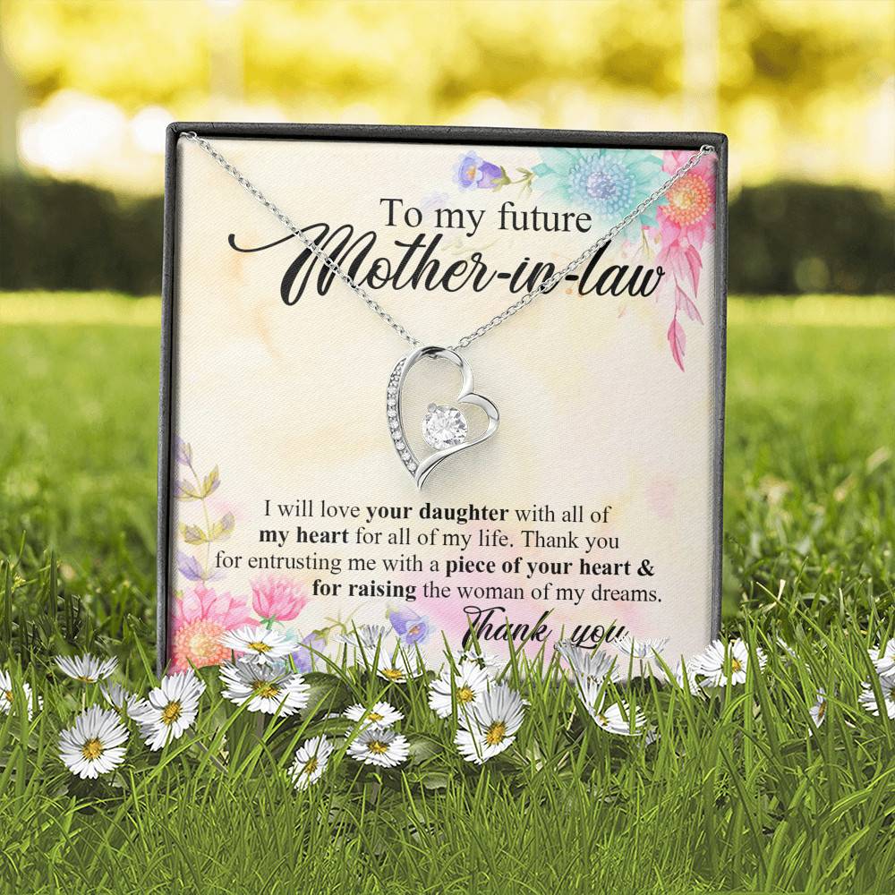To My Future Mother In Law I Will Love Your Daughter With All Of My Heart From Groom Forever Love Heart Pendant Necklace To My Future Mother In Law I Will Love Your Daughter With All Of My Heart From Groom Forever Love Heart Pendant Necklace
