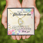 To My Future Mother In Law I Will Love Your Daughter With All Of My Heart From Groom Forever Love Heart Pendant Necklace To My Future Mother In Law I Will Love Your Daughter With All Of My Heart From Groom Forever Love Heart Pendant Necklace