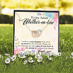 To My Future Mother In Law I Will Love Your Daughter With All Of My Heart From Groom Interlocking Hearts Pendant Necklace