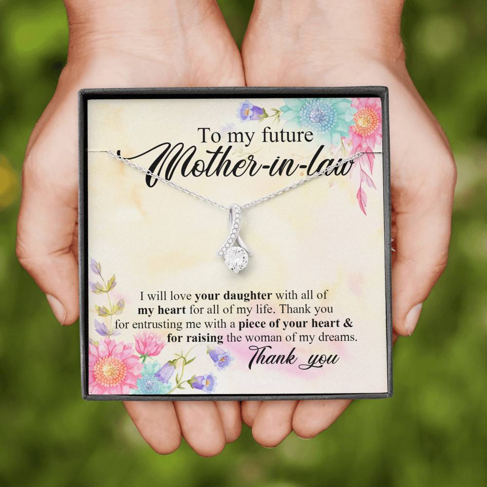 To My Future Mother In Law I Will Love Your Daughter With All Of My Heart From Groom Alluring Beauty Necklace