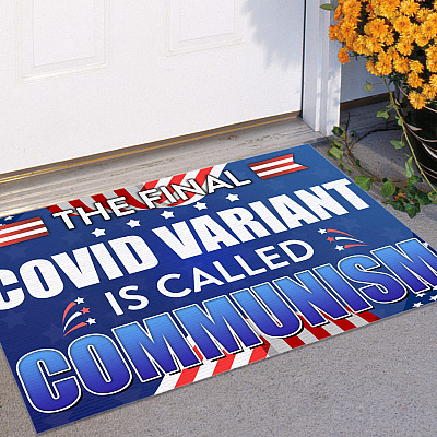 Alternative view of The Final Covid Variant Is Called Communism House Doormat - Outdoor Indoor Doormat