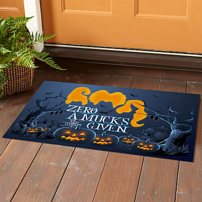 Alternative view of Zero Amucks Given Funny Hocus Decorations Pocus Entrance Indoor Outdoor Decorative Doormat