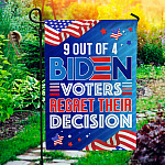 9 Out Of 4 Biden Voters Regret Their Decision Flag - Anti Biden Is Not My President House Flag - Wall Flag