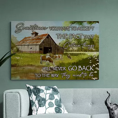 Alternative view of Sometimes You Have to Accept the Fact that Certain Things Will Never Come Back to The Way They Used to Be Framed Canvas - Poster
