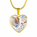 Personalized Photo Hold Me In Your Memories Find Me In Your Dreams Memorial Luxury Heart Pendant Necklace Personalized Photo Hold Me In Your Memories Find Me In Your Dreams Memorial Luxury Heart Pendant Necklace