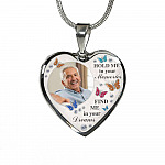 Personalized Photo Hold Me In Your Memories Find Me In Your Dreams Memorial Luxury Heart Pendant Necklace Personalized Photo Hold Me In Your Memories Find Me In Your Dreams Memorial Luxury Heart Pendant Necklace